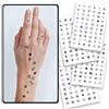 CHARLENT Tatuaggi Semipermanenti a Forma di Stelle per Adulti - Tatuaggi Finti Piccoli, Della Durata di 2 Settimane, per Donne, Uomini, Viso, Dita, Collo e Corpo. Svaniscono Naturalmente, non si Rifle