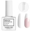 SAVILAND Smalto Semipermanente Bianco Latte 10ML per French Manicure | Pennello inclinato, gel polish U V/LED, soak off, per nail art starter, nail studio e DIY, smalto gel per unghie french