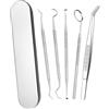 HUVZOR 6PCS kit pulizia denti,ablatore tartaro ultrasuoni