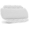 Relaxdays Cuscino Poggiatesta da Vasca da Bagno, Cuscinetto, 8 Ventose, PVC, Comfort, Benessere, HLP: 20x30x5cm, Bianco