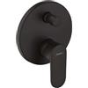 hansgrohe Vernis Blend - Rubinetto per vasca da bagno incasso per 2 utenze, Miscelatore monocomando per vasca per iBox universal, nero opaco, 71466670