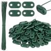 Photect 200 Set Kit di Fissaggio per Frangivista Resistente alle Intemperie 200 Clip di Montaggio 200 Piastra di Montaggio Fascette per Recinzione Paravista per Giardino Protezione Privacy(Verde)