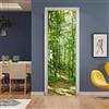 ZIYUEZIKUN Adesivo porta Trompe l'occhio effetto 3D interno in PVC adesivo da parete decorativo per soggiorno, cucina, camera da letto, bagno, carta da parati (77 x 200 cm) (B)