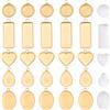 Beebeecraft 25 Set 5 Stili di Base Cabochon Vassoi per Pendenti con Castone Rettangolare 304 Base Vuota per Ciondolo Piatto Ovale A Forma di Cuore in Acciaio Inossidabile con Cabochon in Vetro per La