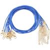 QUARKZMAN 20 Pezzi Cordone Per Collana Cerato All'ingrosso, 18 Pollici E 1.5Mm Di Diametro Cordone Per Collana Con Chiusura Per Pendenti, Bracciali, Collane, Accessori, Blu