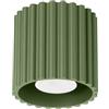 SOLLUX lighting Lampada da Soffitto - Faretto da Soffitto in Alluminio - 1 Paralume - Lampada a LED - Aura Verde Oliva