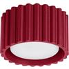SOLLUX lighting Lampada da Soffitto - Faretto da Soffitto in Alluminio - 1 Paralume - Lampada a LED - Aura Rosso Bordeaux