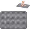 Huamirra Tappetino Doccia Antiscivolo, 60 x 90 cm Tappetino da Doccia Antiscivolo, Tappeto da Bagno con Ventose e Fori di Scarico, Tappeto da Bagno Lavabile in Lavatrice, per Doccias (Grigio)