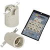ISOLATECH 10pcs E14 portalampada in ceramica con staffa di montaggio LED lampadine a risparmio energetico (max. 250V/4A) lampadine Casa Cucina Bagno Zoccolo Montaggio Staffa resistente al calore