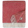 LINEN & COTTON Soffice Calda Coperta Copriletto Plaid Sofia con Frange -100% Pura Lana Neozelandese, Rosso (130 x 170 cm) per Sofa Divano Sedia Soggiorno Letto Viaggio Picnic Esterno Inverno Multiuso