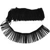 GORGECRAFT 5 m X 8.1cm PU Pelle Scamosciata Frangia Doppio Lato Velluto Nero Nappa Nastro Finta Pelle Cucito Nappa per Fai da Te Cucito Artigianato Bordi Indumento Tende Borse Orlo Accessori