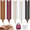 JAXICREY Chiusura lampo per uncinetto, 5 colori in pelle PU con chiusura lampo all'uncinetto con fori, lunghezza 24 cm, per borse fai da te all'uncinetto, cucito, progetti artigianali