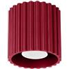 SOLLUX lighting Lampada da Soffitto - Faretto da Soffitto in Alluminio - 1 Paralume - Lampada a LED - Aura Rosso Bordeaux