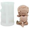 Haiki Stampo in silicone per ragazze, a forma di bambina, realizzato a mano, profumato, per realizzare candele, sapone e caramelle