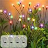 Laspi luci solari da giardino 4 Pezzi,Lucciole Lampade led solari,IP65 Impermeabili,4 Pezzi 40 LED per la Decorazione del Cortile,del Patio e del Camminamento,Bianco Caldo (Warmwei, 4 Stück 40 LED-1)