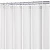 MIULEE Tenda da doccia in lino 100x200 cm Bianco, tende da doccia impermeabili in poliestere di lusso per hotel, tenda da bagno in tessuto lavabile antimuffa con 6 anelli