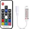 Aroidful Mini RF Dimmer Controller con 17 pulsanti DC 5V ~ 24V Luminosità e modalità effetto dimmer a distanza LED wireless per RGB 2835 e 5050 LED Strip Light wireless 4 pin