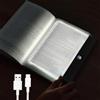 BVI BOOMERVIVI Lampada da lettura a LED piatta, 3 colori con funzione memoria, timer e dimmer, lampada da comodino ricaricabile, ideale per gli amanti dei libri, ragazzi, ragazze, donne, uomini (nero)