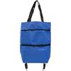 KMQRDZi Borsa per la spesa con ruote, pieghevole, 2 in 1, borsa per il trasporto portatile, borsa per la spesa, piccolo ciondolo, borsa per la spesa riutilizzabile per casa e supermercato, borsa da viaggio