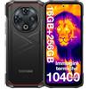 DOOGEE Fire 6 Imagerie Thermique Telephone Portable Incassable, 10400mAh, 16GB+256GB/TF 2TB, 6,56 HD, 50MP+8MP Android 14 Smartphone Incassable, Trois Fentes pour Cartes, Face ID/IP69K/NFC/OTG/GPS