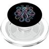 Polpo Oceano Acquerello Immersioni Subac Polpo Colorato Subacqueo PopSockets PopGrip per MagSafe