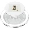 Frenchie Fete Biglietto di auguri per compleanno, motivo: bulldog francese, con cappello da festa e coppetta PopSockets PopGrip per MagSafe