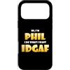 Phil Super Costumes Custodia per iPhone 17 Pro Max Phil Costume IDGAF Funny Meme Phil Halloween Costume Philips