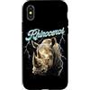 Animal Rock & Roll Graphic Concert Punk Custodia per iPhone X/XS Concerto di musica Animal Rock dei Rhinoceros Heavy Metal anni '80