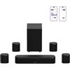 ULTIMEA 7.1Ch Surround Soundbar, 4 Altoparlanti Surround Soundbar TV, 330W Peak, Sistema Audio Surround, HDMI ARC, Soundbar TV con Subwoofer, Bluetooth® 6.0, Aura A40 Pro, 2026 Aggiornato