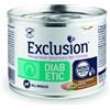 Exclusion Dog Diabetic Adult All Breeds - Maiale, Sorgo & Piselli 200g, Kit x 24 pezzi