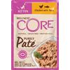 WELLNESS -CORE Wellness Core Cat Kitten Pate' Purely - BUSTA Pollo e Tonno, Kit x 8 pezzi (8 Pezzi)