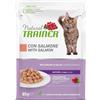 Trainer Natural e Sensitive Natural Trainer Cat Mature 7+ - BUSTA con Salmone 85g, 85g, Kit x 12 pezzi (12 Pezzi)
