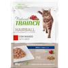 Trainer Natural e Sensitive Natural Trainer Cat Adult HAIRBALL - BUSTA con Manzo 85g, 85g