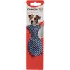 Camon Cravatta a righe per cani rosso scuro e blu, S