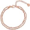 day berlin day.berlin bracciale Twist da donna placcato oro rosa 18k, a doppio filo ritorto, 15,5+5cm regolabile, acciaio inox 316L, senza nichel e resistente all'acqua