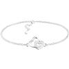 Sofia Milani - Bracciale da donna in argento 925 - con zirconi - doppio ciondolo a forma di cuore - B0396