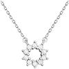 Sofia Milani - Collana da Donna in Argento 925 - con Pietra Zircone - Ciondolo a Sole Cerchio - N0453