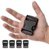 IPEA Fibbie in Plastica 40 MM per Zaino, Borse, Accessori - 4 PEZZI - Made in Italy - SUPER SOLIDE - Fibbia a Scatto Doppio Laterale per Zaini, Cucito, Borsoni, Abbigliamento