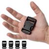 IPEA Fibbie in Plastica 30 MM per Zaino, Borse, Accessori - 4 PEZZI - Made in Italy - SUPER SOLIDE - Fibbia a Scatto Doppio Laterale per Zaini, Cucito, Borsoni, Abbigliamento