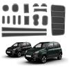 ECOZEN - Tappetini in gomma antiscivolo per FIAT Panda City Cross/Hybrid 2021-2025 impermeabili e antiscivolo, accessori per FIAT Panda City Cross per console centrale, portabicchieri, scatole