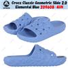 Crocs Classic Geometric Slide 2.0 Elemental Blue 209608-4ON taglia unisex