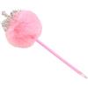 Hkfgdjdl Penna a sfera con pompon pelosi da 0,7 mm, penna divertente da scrivere, per donne, studenti, ricompensa, riempitivi per calze di Natale