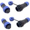 bayzconn 2 Pezzi Spina aeronautica SP13 a 2 poli, femmina spina e maschio presa cavo connettore IP68 impermeabile 2 pin aviation connettore in linea tipo aviation spina per lampade esterne 250 V 13 A 14AWG