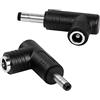 RIIEYOCA Adattatore di alimentazione CC, adattatore CC con angolo di 90 gradi da 4,0 mm x 1,7 mm maschio a 5,5 mm x 2,5 mm femmina convertitore accoppiatore jack per laptop (2 pezzi)
