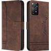 Cqkob Cover per Xiaomi Redmi Note 11 Pro 4G Custodia protettiva in silicone TPU premium, Custodia Portafoglio con Supporto Slot per Schede Chiusura Magnetica-Caffè