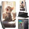 PHINIENLAND Cover per Samsung Galaxy S9 Plus Case PU Pelle Custodia [Kickstand] [Chiusura magnetica] [Slot per Schede], Portafoglio Flip Custodia per Samsung S9 Plus,Gatto