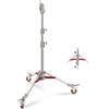 NEEWER ST240SS ST240SS - Supporto leggero in acciaio inox resistente con rotelle, ricevitore junior da 3,8 cm, carico massimo 34,9 kg, 240 cm, supporto con ruote per softbox da studio