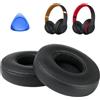 leruiyezs 1 Paio Cuscinetti Auricolari di Ricambio per Beats Solo 2 e Solo 3 Wired o Wireless,Copri Cuffie in Spugna con Morbida Pelle Proteina,Memory Foam per Miglior Comfort e Isolamento Rumore,Noir