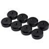 PrecisionGeek Punte di Isolamento per Diffusori - Alluminio Nero Anodizzato, Ø20 mm, Spessore 8 mm, Piedini Antivibrazione HiFi per Casse Acustiche, Subwoofer e Supporti Audio - Set da 8