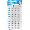 Maxter Pack 30 Batterie LR44(AG13) LR43(AG12) LR1130(AG10) LR754(AG5) LR626(AG4) LR41(AG3) LR621(AG1) - Pile a Bottone per Giocattoli, Orologi, Telecomandi Garage, Calcolatrici, Chiavi - Alcaline